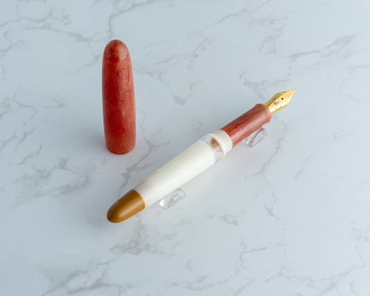 Rhys' Pieces x CFinleyArt | Peanut Butter & Jelly Special Edition Fountain Pen: "The Sack Lunch" - #1/9
