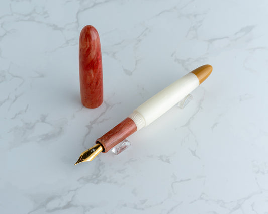 Rhys' Pieces x CFinleyArt | Peanut Butter & Jelly Special Edition Fountain Pen: "The Sack Lunch" - #2/9
