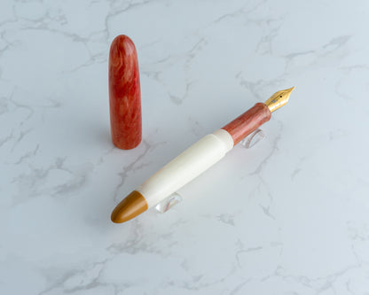 Rhys' Pieces x CFinleyArt | Peanut Butter & Jelly Special Edition Fountain Pen: "The Sack Lunch" - #2/9