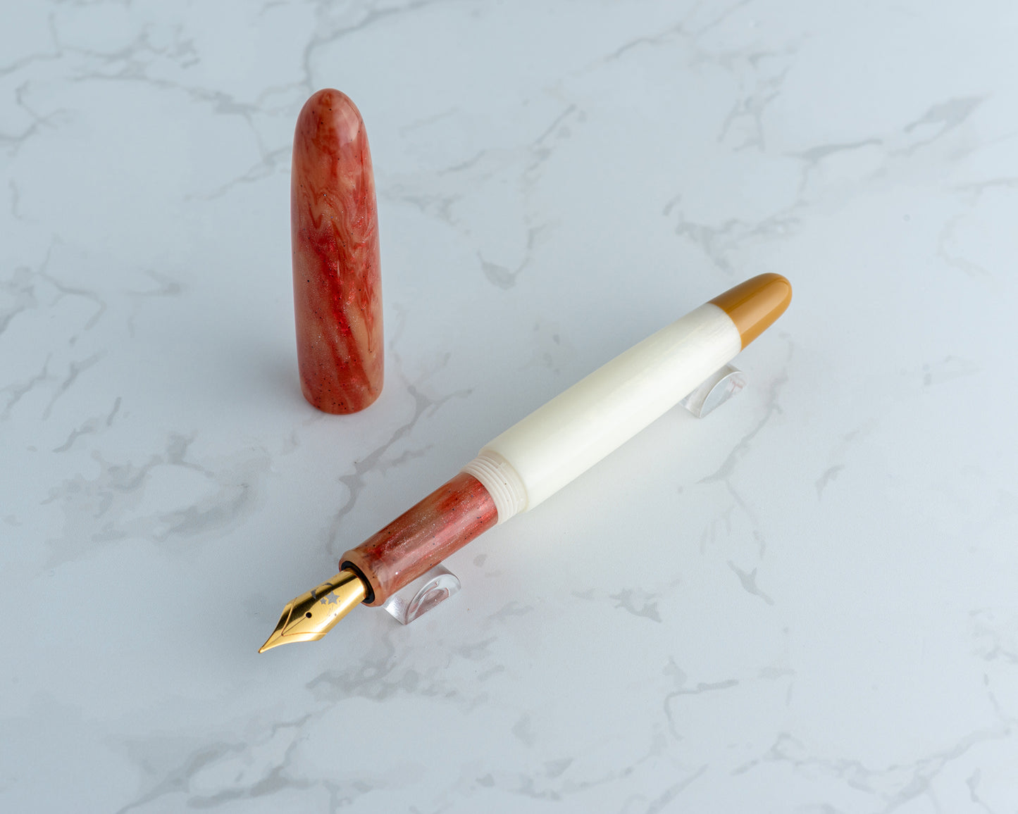 Rhys' Pieces x CFinleyArt | Peanut Butter & Jelly Special Edition Fountain Pen: "The Sack Lunch" - #3/9