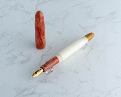 Rhys' Pieces x CFinleyArt | Peanut Butter & Jelly Special Edition Fountain Pen: "The Sack Lunch" - #3/9