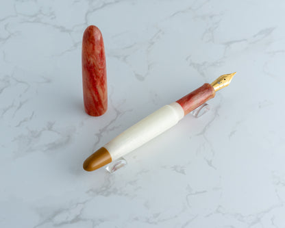 Rhys' Pieces x CFinleyArt | Peanut Butter & Jelly Special Edition Fountain Pen: "The Sack Lunch" - #3/9
