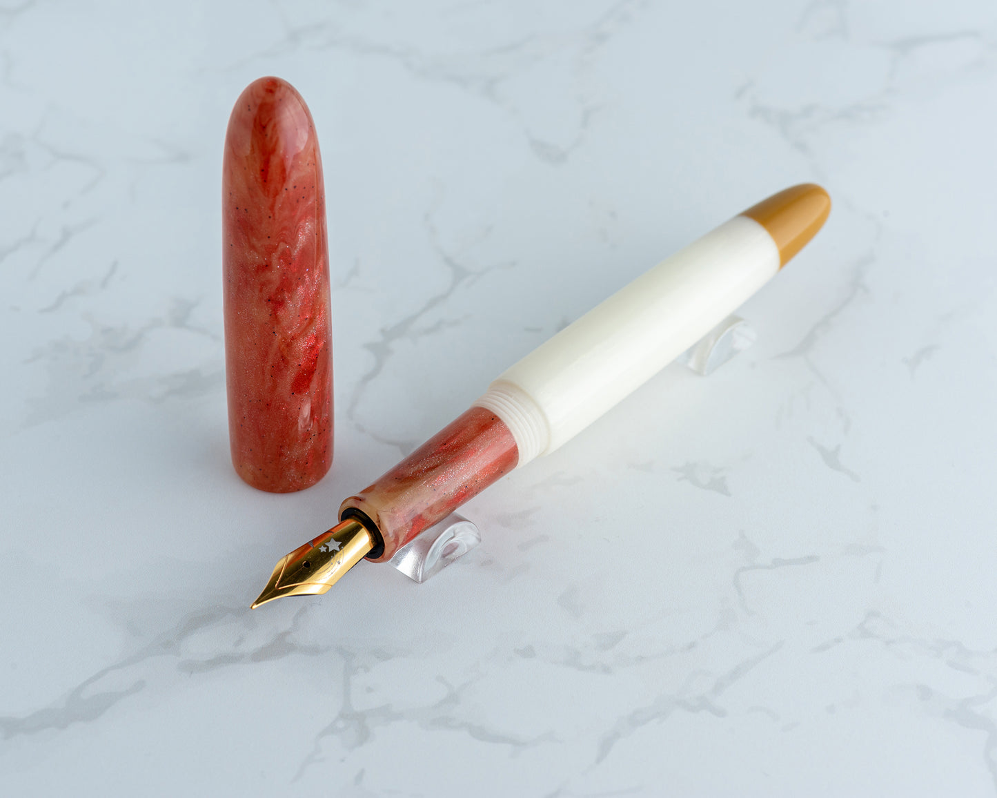 Rhys' Pieces x CFinleyArt | Peanut Butter & Jelly Special Edition Fountain Pen: "The Sack Lunch" - #4/9