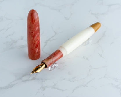 Rhys' Pieces x CFinleyArt | Peanut Butter & Jelly Special Edition Fountain Pen: "The Sack Lunch" - #4/9