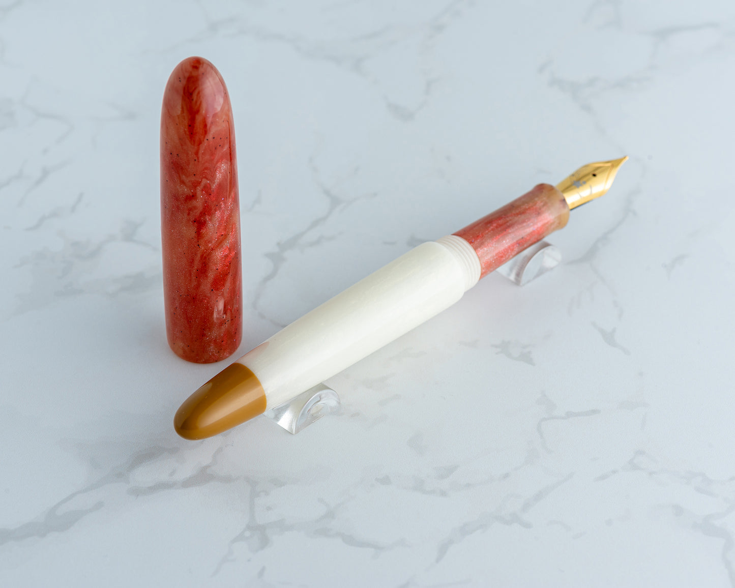Rhys' Pieces x CFinleyArt | Peanut Butter & Jelly Special Edition Fountain Pen: "The Sack Lunch" - #4/9