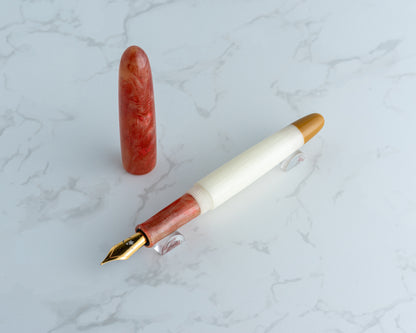 Rhys' Pieces x CFinleyArt | Peanut Butter & Jelly Special Edition Fountain Pen: "The Sack Lunch" - #5/9