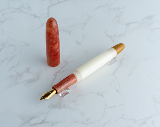 Rhys' Pieces x CFinleyArt | Peanut Butter & Jelly Special Edition Fountain Pen: "The Sack Lunch" - #5/9
