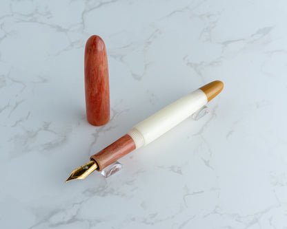 Rhys' Pieces x CFinleyArt | Peanut Butter & Jelly Special Edition Fountain Pen: "The Sack Lunch" - #6/9