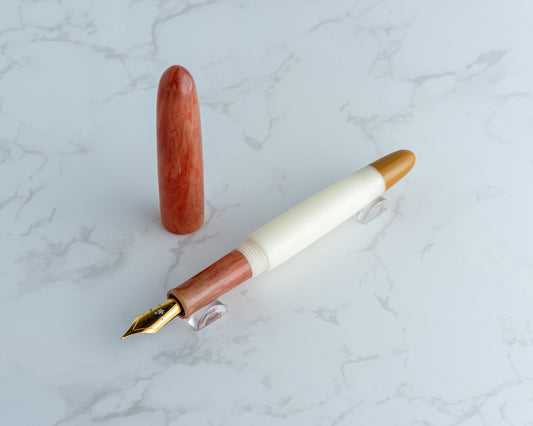 Rhys' Pieces x CFinleyArt | Peanut Butter & Jelly Special Edition Fountain Pen: "The Sack Lunch" - #6/9
