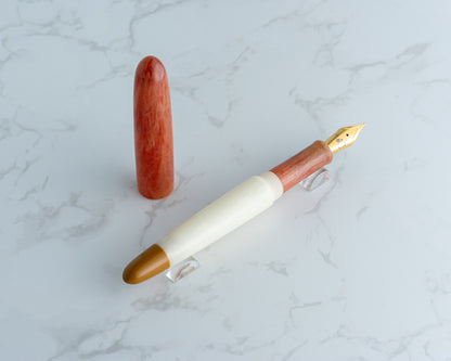 Rhys' Pieces x CFinleyArt | Peanut Butter & Jelly Special Edition Fountain Pen: "The Sack Lunch" - #6/9