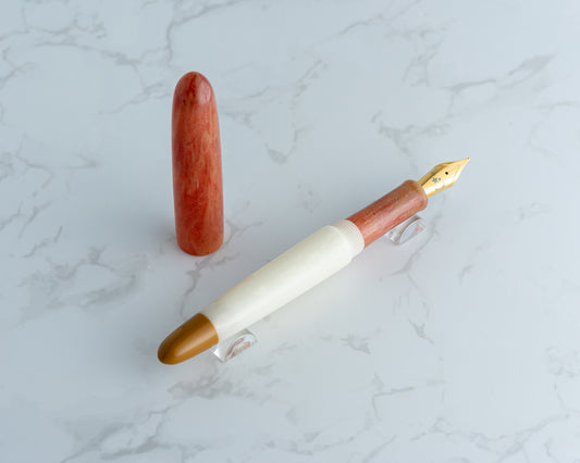 Rhys' Pieces x CFinleyArt | Peanut Butter & Jelly Special Edition Fountain Pen: "The Sack Lunch" - #6/9