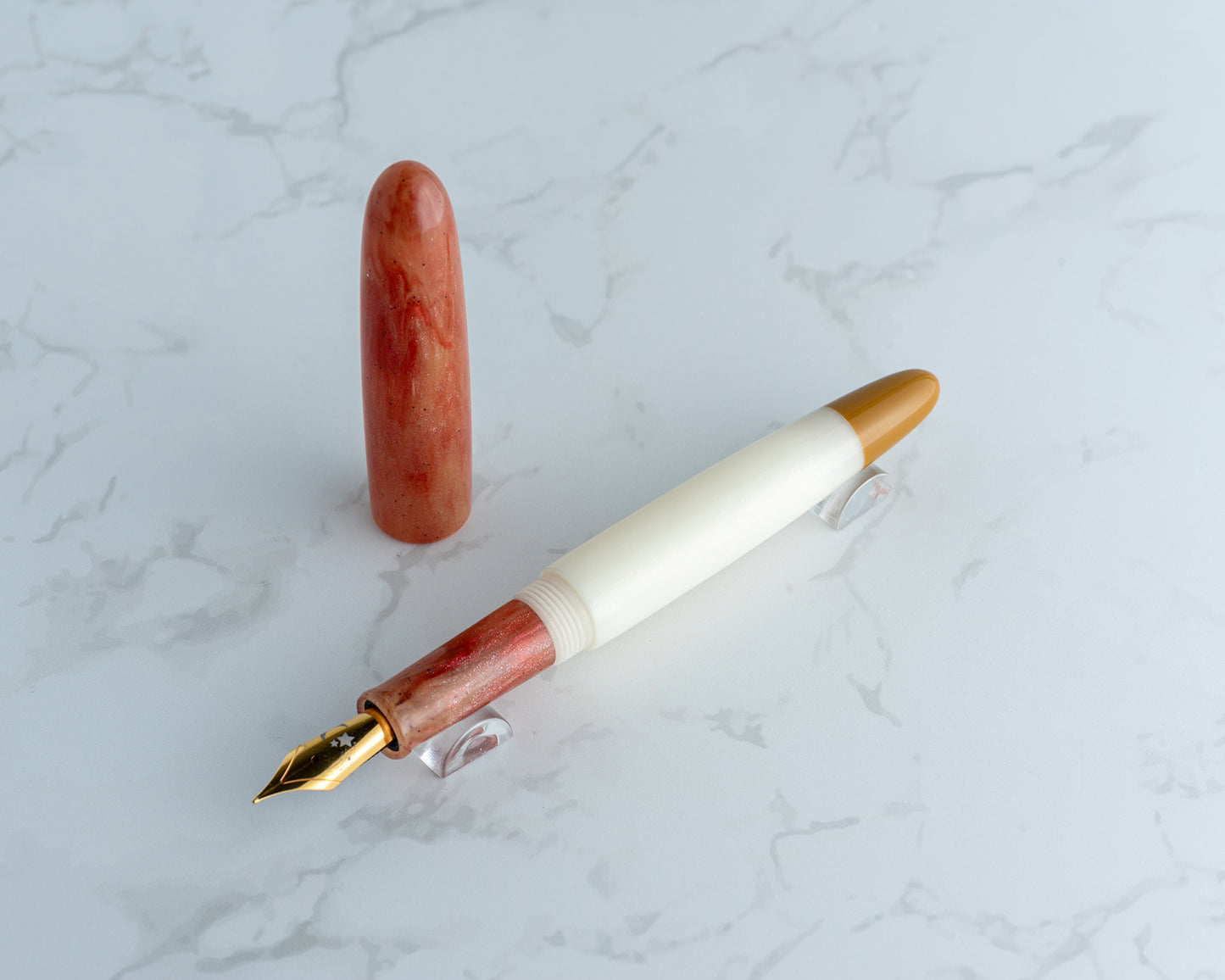 Rhys' Pieces x CFinleyArt | Peanut Butter & Jelly Special Edition Fountain Pen: "The Sack Lunch" - #7/9
