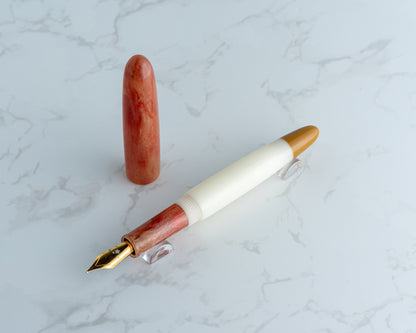 Rhys' Pieces x CFinleyArt | Peanut Butter & Jelly Special Edition Fountain Pen: "The Sack Lunch" - #7/9