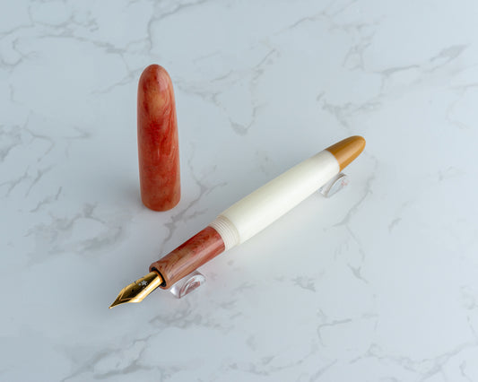 Rhys' Pieces x CFinleyArt | Peanut Butter & Jelly Special Edition Fountain Pen: "The Sack Lunch" - #9/9