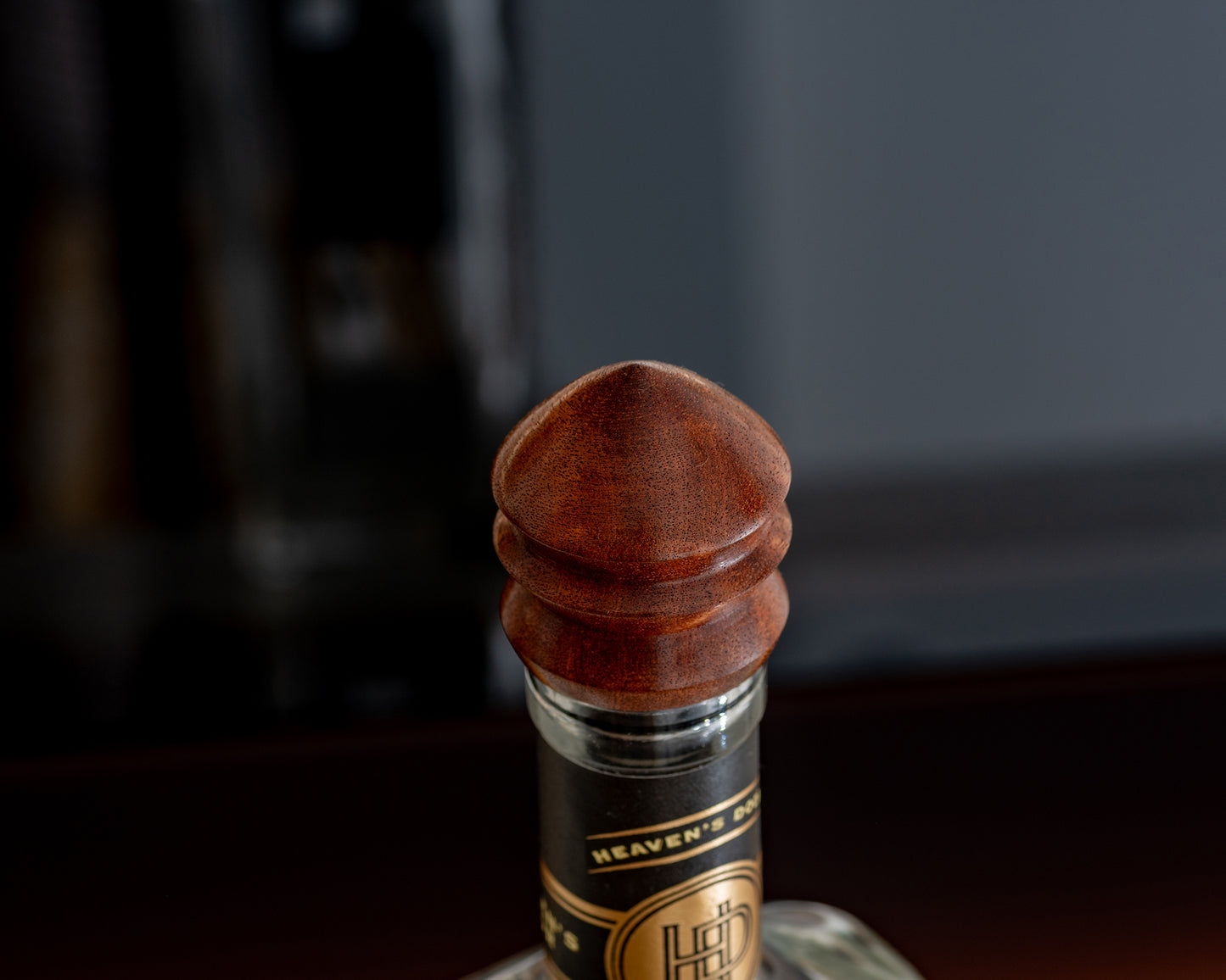 Hand-turned Wooden Bottle Stopper - Sapele Mahogany