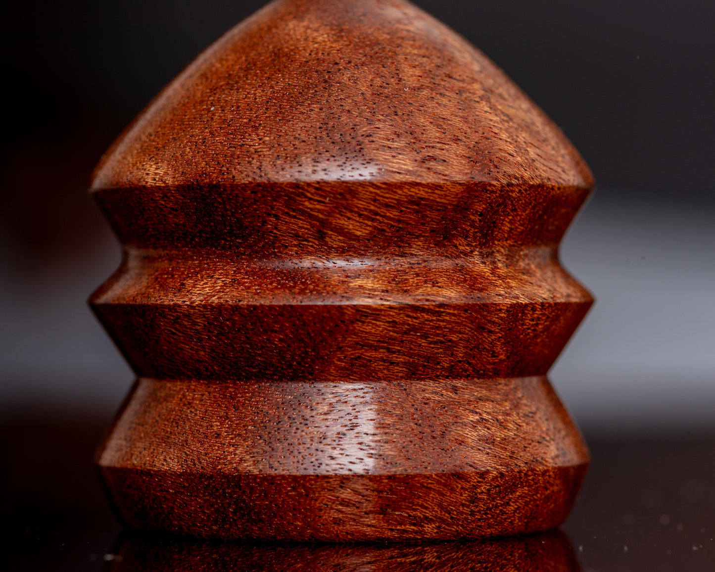 Hand-turned Wooden Bottle Stopper - Sapele Mahogany