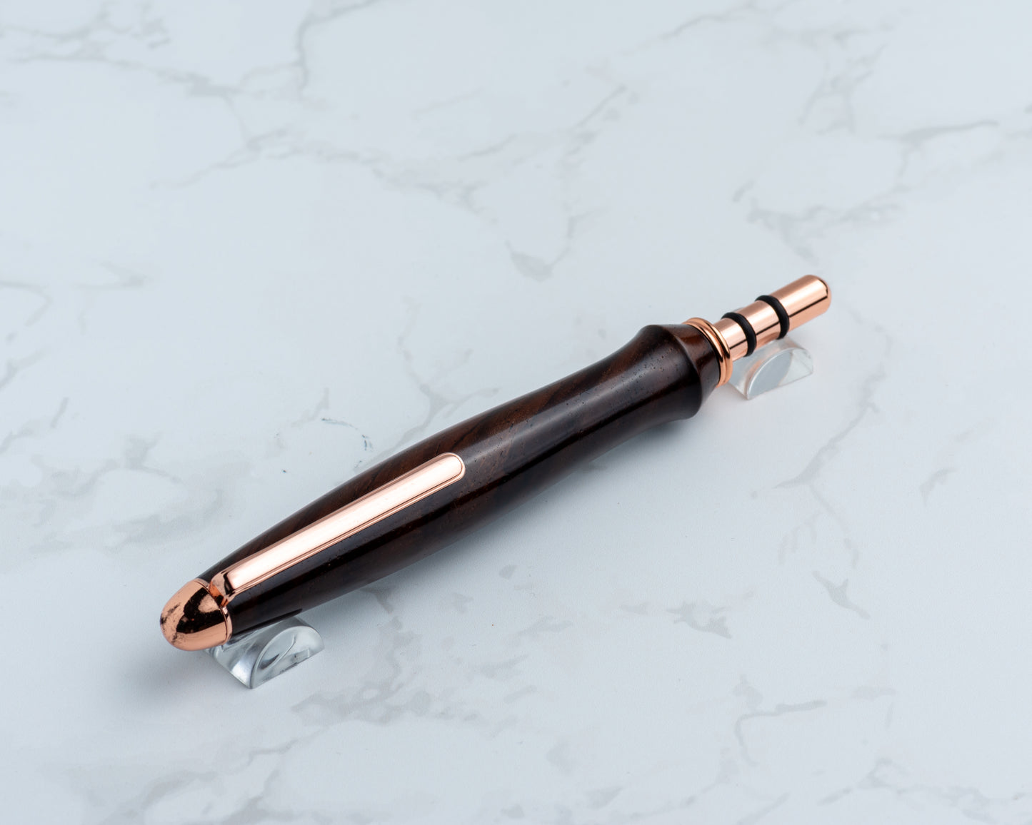 Single-Blade Seam Ripper w/ Removable Pocket Clip - Cocobolo Wood on Copper Plated Hardware
