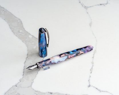 Primary Piece - "Abalone" | Handmade Alumilite Resin Fountain Pen w/ Gunmetal Clip