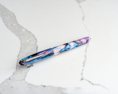 Primary Piece - "Abalone" | Handmade Alumilite Resin Fountain Pen w/ Gunmetal Clip