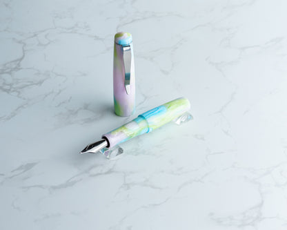Lil' Piece - "Candy Floss" | Handmade Resin Pocket Fountain Pen w/ Stainless Steel Clip