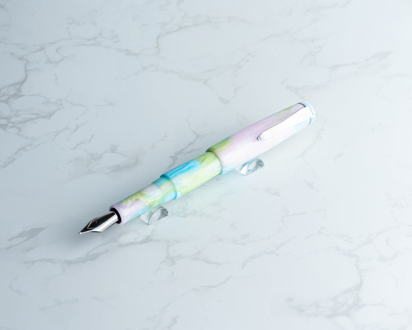 Lil' Piece - "Candy Floss" | Handmade Resin Pocket Fountain Pen w/ Stainless Steel Clip