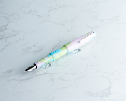 Lil' Piece - "Candy Floss" | Handmade Resin Pocket Fountain Pen w/ Stainless Steel Clip