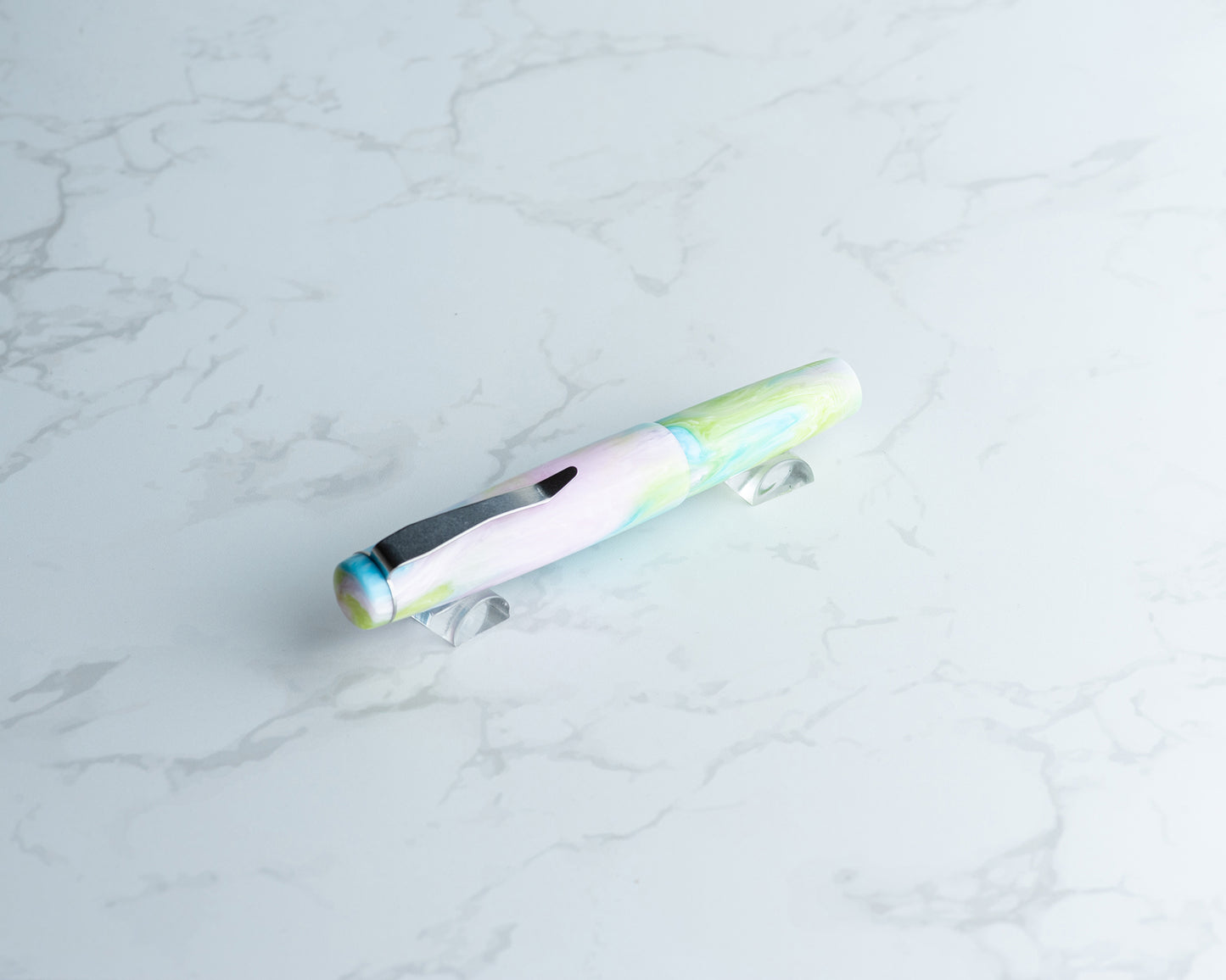 Lil' Piece - "Candy Floss" | Handmade Resin Pocket Fountain Pen w/ Stainless Steel Clip