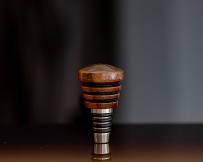Hand-turned Wooden Bottle Stopper - Walnut