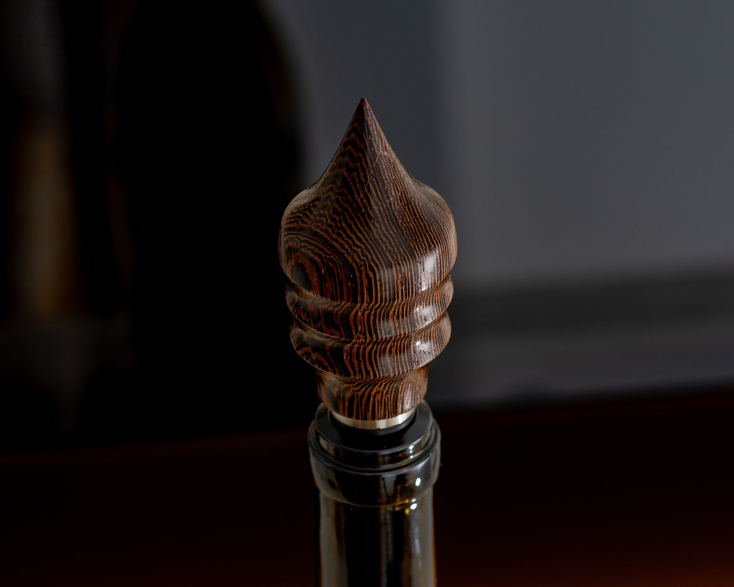 Hand-turned Wooden Bottle Stopper - African Wenge