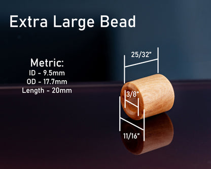 EDC Lanyard Bead - Hand Turned Extra-Large Bethlehem Olive Wood Bead - Solid Wood Paracord Bead for Pocket Knife/Zipper/Keychain