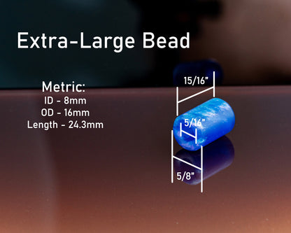EDC Lanyard Bead - Hand Turned Extra-Large Blue & Purple Color Shift Bespoke Resin Bead - Paracord Bead for Pocket Knife/Zipper/Keychain