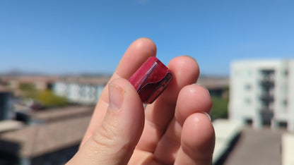 EDC Lanyard Bead - Hand Turned Extra-Large "Strawberry" Swirled Lace Acrylic Bead - Paracord Bead for Pocket Knife/Zipper/Keychain