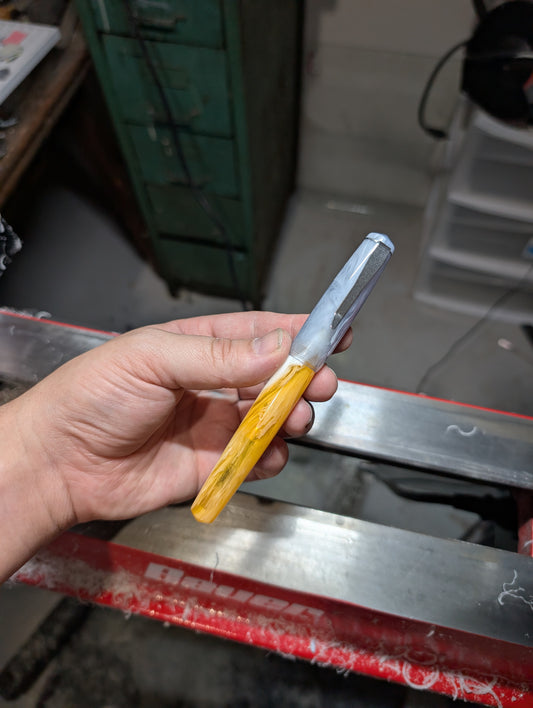 Primary Piece - For Chuck | Handmade Fountain Pen w/ Stainless Steel Clip