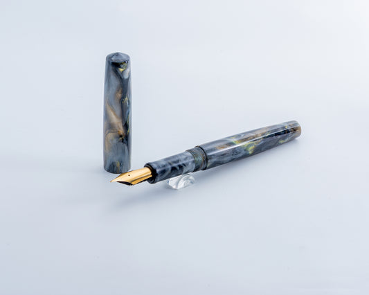 Portly Piece - "Nib Wolf's Ether Ore" | Handmade Alumilite Resin Fountain Pen