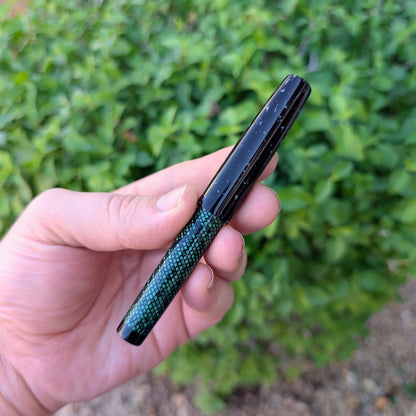 Premiere Pocket Piece - "Serpent Stone" | Handmade Fountain Pen w/ Vintage Cellulose Acetate