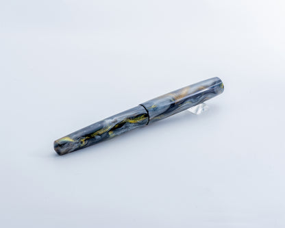 Portly Piece - "Nib Wolf's Ether Ore" | Handmade Alumilite Resin Fountain Pen