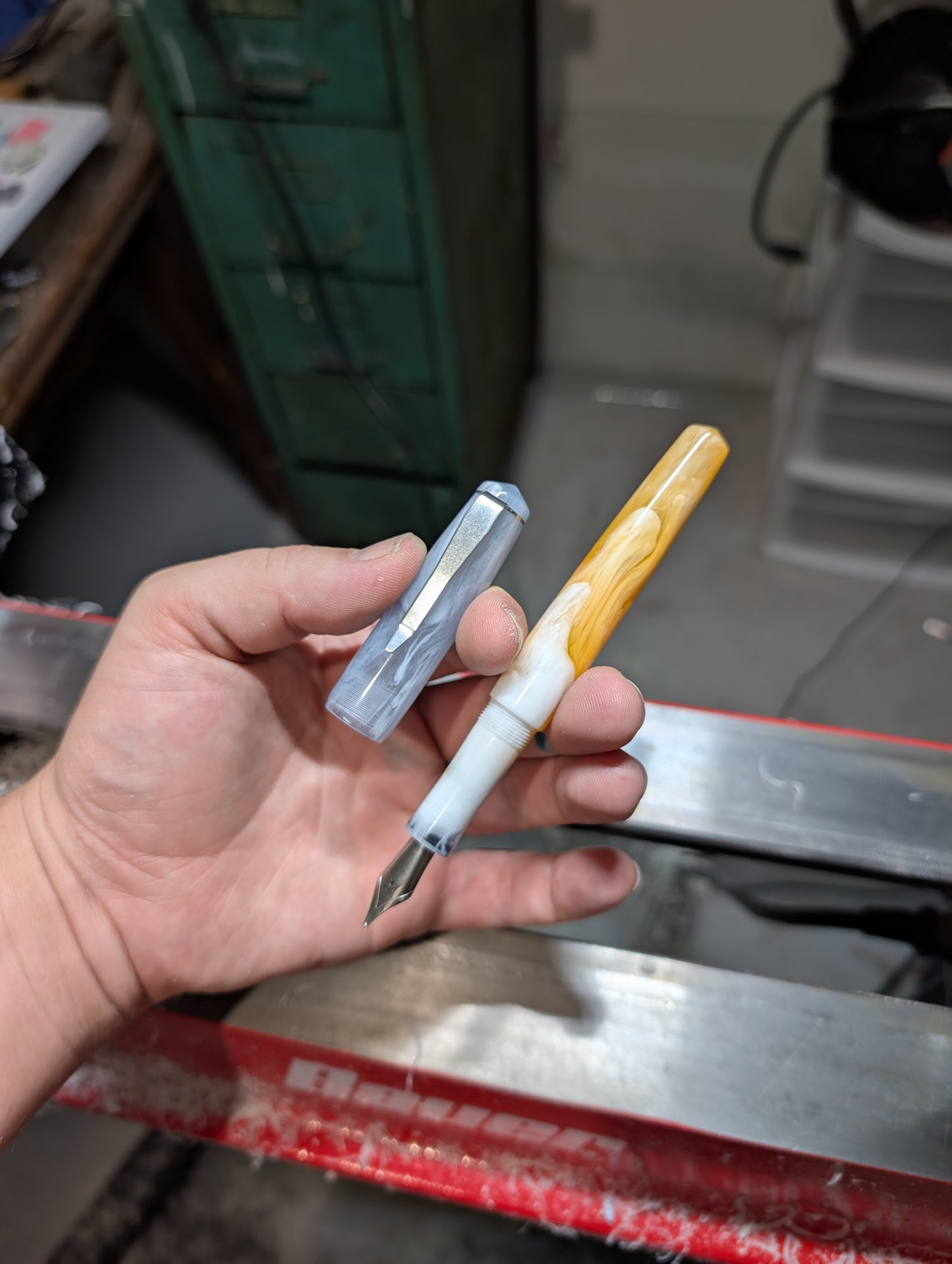 Primary Piece - For Chuck | Handmade Fountain Pen w/ Stainless Steel Clip