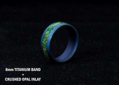 Customizable Handmade Opal Inlay Rings
